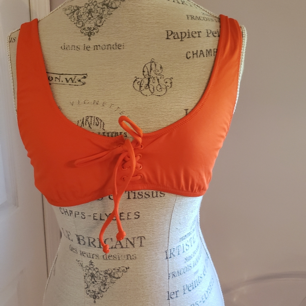 JCREW ORANGE TWO PIECE BIKINI BRAND NEW